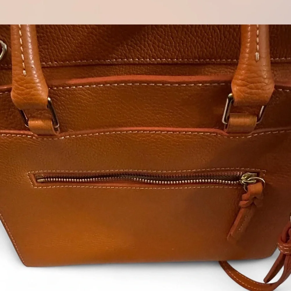 Dooney & Bourke Orange Pebbled Leather Satchel